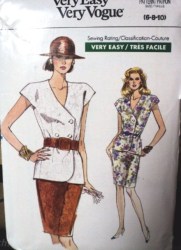 7237 EZ VOGUE 2 BREASTED CAP SLV TOP,SKIRT PATTERN 6-10